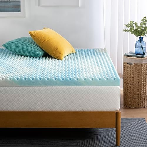 Zinus Matratzenauflage 180x200 cm - Härtegrad H2-H3 - Höhe7,6 cm - Öko-Tex zertifiziert - Cooling Swirl Gel Matratze in Memory Schaum
