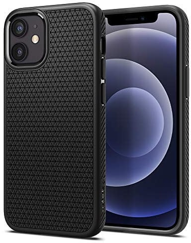 Spigen Liquid Air Hülle Kompatibel mit iPhone 12 mini -Matte Black
