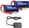 URGENEX 2S Lipo Battery 7.4v Lipo, RC Lipo Batteries 35C 1800mah Li-Po Battery with T Plug Campatibal with WLtoys Rc Cars A959-B, Truck, Truggy, Helicopter, Drone, Racing (2Pack)