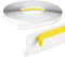 DQ-PP Listello per finestra con labbra, lunghezza 25 m, larghezza 50 mm, spessore 1,5 mm, colore bianco, listello per finestre in plastica