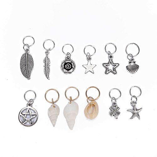 70 Stück Haarschmuck Ringe Haarringe Zopfringe Haarschleifen Clips Haarreifen Haarzopfringe Dreadlocks Perlenring Haarschmuck Zubehör