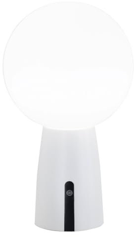 [Amazon Exclusive] Zafferano Olimpia Pro Lampada Ricaricabile da Tavolo in Alluminio, Caricatore USB Aiino, LED Dimmerabile Touch,Protezione IP54,Interno/Esterno, Base Ricarica a Contatto,H26cm Bianco