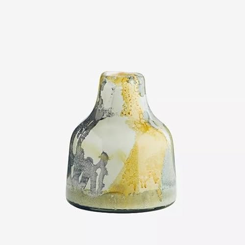 Glasvase mundgeblasen und handbemalt H:13 cm von Madam Stoltz
