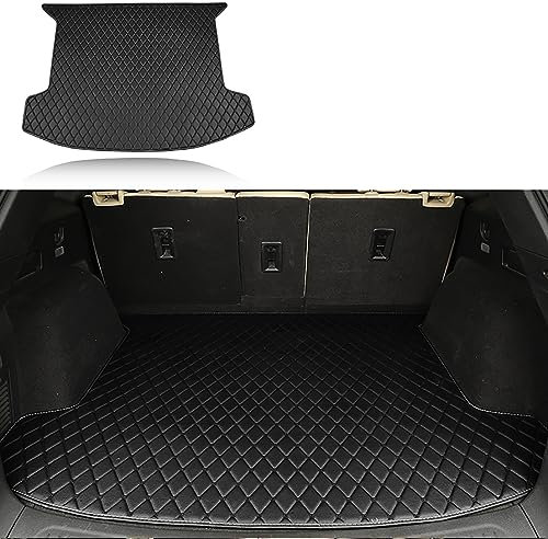 JITEM Auto Leder Kofferraummatten für BMW X1 (U11) 2022 2023 2024, Kofferraumwanne Schutzmatten Kofferraumschutz rutschfest Fracht Teppich AutozubehöR,ABlack-Black-Line