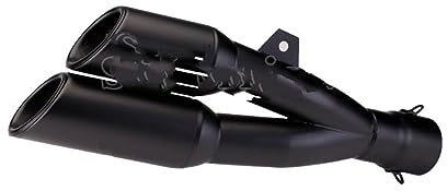 Silencieux motos Silencieux modifié d'échappement de moto avec Double trous amovibles pour R25 R3 R6 NC700 CBR500 Z400 Z750 Z900 Z1000 Pot échappement (Couleur : Type B)