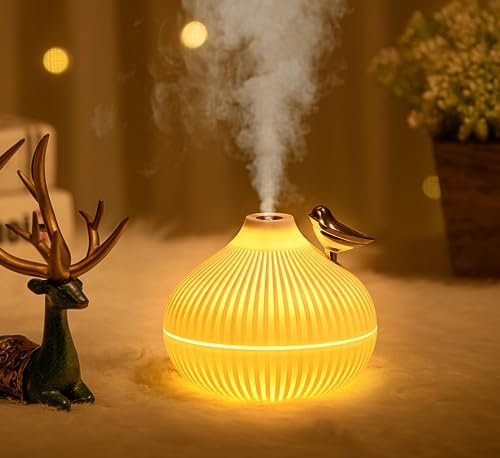 Mini Humidifier, Cute Onion Shape Portable Small Air Humidifier. Ultrasonic Cool Mist USB Powered for Bedroom Desk Plants & Baby Nursery. Home Decor. Silent & Auto Shut-Off