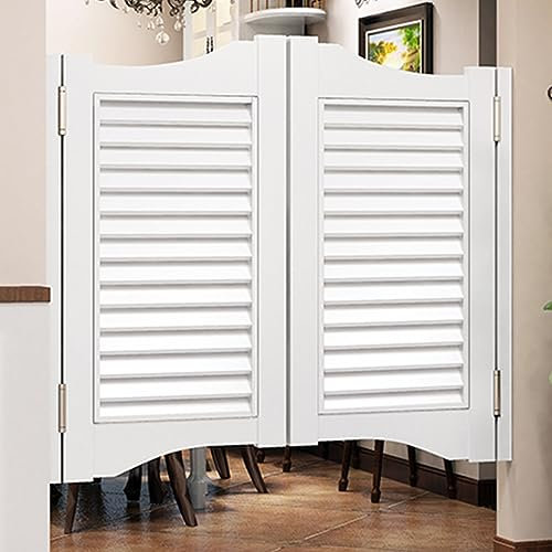 YANBI Porte Saloon à Deux Battants pour Intérieur, Porte de Bar avec Charnières (W75xH90cm)