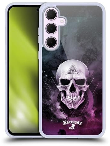 Head Case Designs Offizielle Alchemy Gothic Die Leere Geometrie Schaedel Gel Handyhülle Hülle [Militärischer Schutzgrad] Kompatibel mit Samsung Galaxy A35 5G
