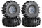 LARUISEE Beadlock Wheels Nabe Gummireifen Metall Radfelge Kompatibel SCX10 RBX10 90048 90018-Traxxas TRX4-RC Rock
