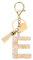 Yeenano Schlüsselanhänger, Buchstaben E, Herzförmig, Fransen, Damen/Mädchen, Alphabet Buchstaben, Harz, Weiß, 11cm x 4,5cm, Ideal als Geschenk