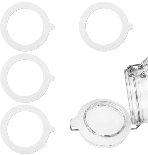 TEOZBLU 4 Pièces Rondelles le Parfait, Rondelles en silicone, Convient aux Bocaux en Verre, Bocaux Scellés Faits Maison, etc-55mm