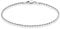Solid 925 Sterling Silver Italian 2mm, 3mm Diamond-Cut Braided Rope Chain Bracelet for Women Men, Made in Italy, Sterling Silver