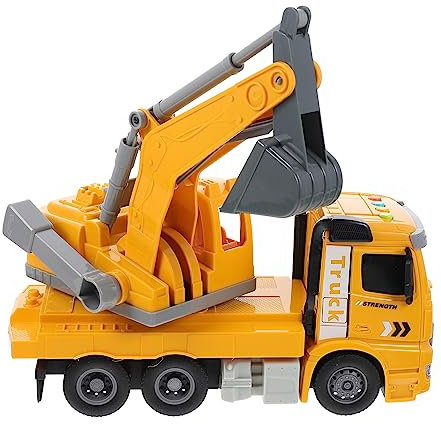 KICHOUSE Jouet Excavateur Garçon Fille avec Et Musique Modèle De Camion De Construction Éducatif pour Et Parfait pour Et Garçon Fille
