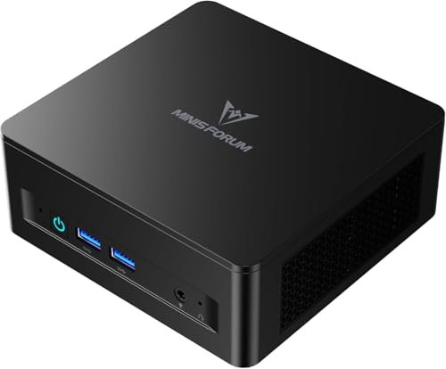 MINIS FORUM UM690L Slim Mini PC,AMD Ryzen 9 6900HX Mini Computer (8C/16T, jusqu'à 4,9 GHz), 16 Go LPDDR5 et 1 to SSD PCIe 4.0, DP/HDMI 2.1/USB4, 4 x USB A,WIFI6E/BT5.3