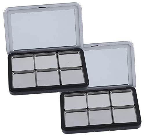 WRITWAA 2sets Palette Vuota Magnetica Per Occhi e Blush Contenitore Refillabile Resistente e Leggero Per Trucco Personalizzato Organizer Versatile Per Viaggi e Uso Quotidiano