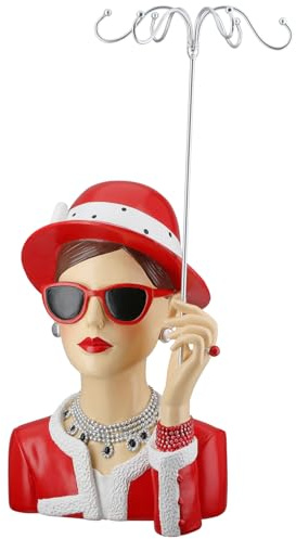 GILDE Schmuckständer Figur Frau Lady Chloe Kunstharz rot 39,5 cm