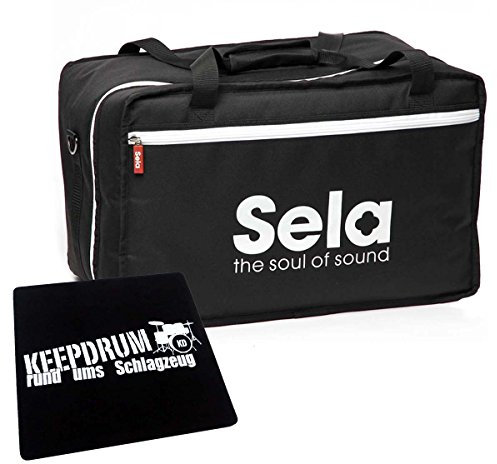 Sela SE 005 Cajon Rucksack Tasche Schwarz + keepdrum Sitz-Pad