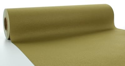 Sovie Horeca Linclass Airlaid Tischläufer Gold - 40cm x 24m - Einfarbiger Einmal-Tischläufer - Perforierung alle 120cm - Ideal für Dekorationen