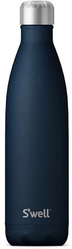 S'well Stainless Steel Water Bottle, 25oz, Azurite, Triple Layered Vacuum Insulated Containers Keeps Drinks Cold for 48 Hours and Hot for 24, BPA Free, Perfect for On the Go