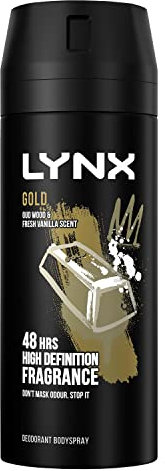 Lynx Gold Oud Wood & Dark Vanilla Deodorant Bodyspray - 150ml