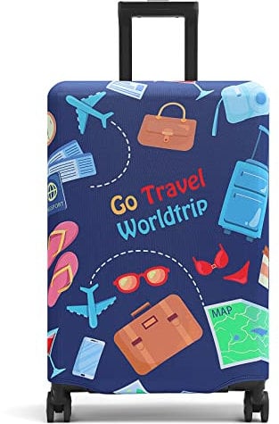 Youth Union Kofferhülle Elastisch Koffer SchutzHülle Flamingo Muster 18-32 Zoll Luggage Cover Protector Kofferschutzhülle mit Reißverschluss (Flamingo 5, M)