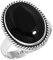 Jeweloporium 925 Silber Ringe für Damen Natürlich Schwarzer Onyx Edelstein Handgefertigt Silber Ringe Größe 58(18.5) Jubiläum - Geschenk Mode Schmuck