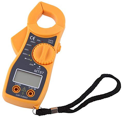 Stromzange, Zangenmultimeter, Strommessgerät, AC DC, Einschaltstrom Stromzange, Clamp Meter Zangenmultimeter, großes digitales LCD-Display, mit Testkabel