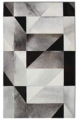 Kuhfell Teppiche Patchwork schwarz weiß grau Quadrat Fell Teppich Wohnzimmer Schlafzimmer Bereich Designer Home Decor