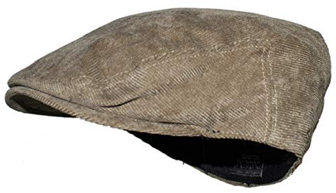 Ted & Jack – Classic Styling Street Easy Cord Driving Cap mit gestepptem Futter - Grün - L/XL