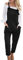 Runstarshow Womens Linen Overalls Baggy Adjustable Strap Sleeveless Jumpsuit Playsuit Bib Pants Dungarees with Pockets Black