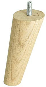 emoebelbeschlaege 4X Möbelfüße Holzfüße Eiche Sofafüße Schrank M8 Gewinde schräg oder gerade (Schräg [10 cm])