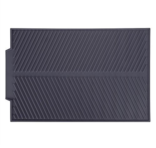 tappetino scolapiatti silicone antiscivolo in silicone Pad resistente al calore Stoviglie Tappetino da cucina(Grigio)