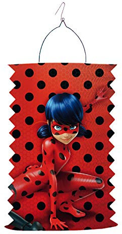 Zuglaterne * Ladybug * als Deko für Kindergeburtstag, Halloween oder Karneval | Superheldin Mottoparty Motto Party Laterne Lampion