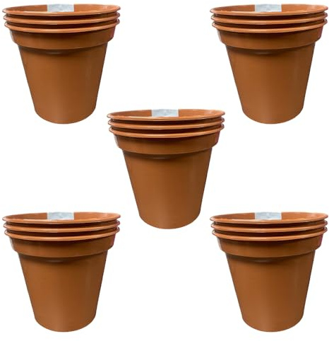 ACCURATE Terracotta Garden Pots – 5 Packs of 3 (15 Pots Total), 6 Inch (15 cm), 1.75L Capacity, Ideal for Cuttings, Seedlings & Plant Propagation
