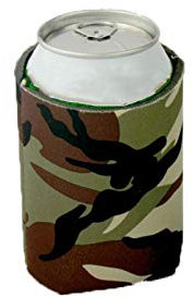 Neoprene Beer Blank Can Coolers Sleeves Insulated Beer Can Sleeve Covers Easy-On Can Cooler for Soda, Beer, Can Beverage Camouflage Green 1PCS