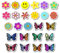 Epic Modz Wheelie Bin Flowers and Butterflies Vinyl Decal Stickers Pack