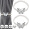 Vorhang Raffhalter, Kreative Raffhalter für Vorhänge, Vorhang Clips Schnallen Vorhangbinde, Elastisches Seil Gardinenhalter, Gardinen Raffhalter, für Heim, Outdoor Vorhang Dekoration 2 Stücke
