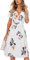 OUGES Women's Summer Short Sleeve V-Neck Floral Casual Ladies Dress with Pockets(Floral 31,M)