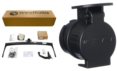 Westfalia Abnehmbare Anhängerkupplung für VW Golf 7 & T-ROC, Audi A3 & Q2, Seat Leon & Skoda Octavia 3 & Westfalia Adapter 13- auf 7-polig