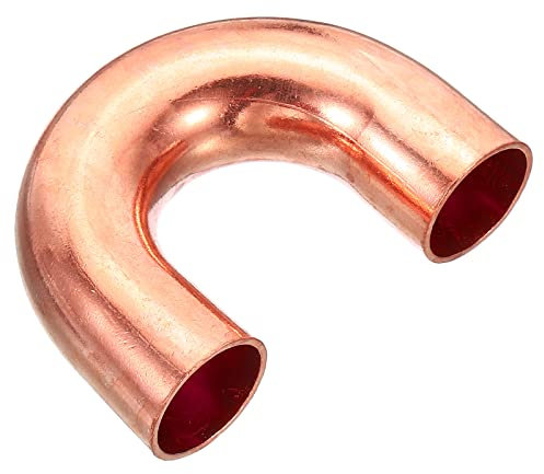 PATIKIL 3/4 OD 64x47mm Gomito Rame Tubo Raccordo, 180 Gradi Piega Saldatura Sudore Saldatura Connessione per HVAC Aria Condizionatore Idraulica