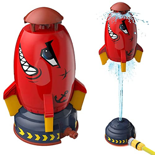 Rocket Wassersprinkler Kinder Outdoor,Water Rocket Sprinkler,Wasserrakete Sprinkler,Kinder Wassersprinkler,Garten Wasserstrahl Rakete,Sprinkler Kinder Spielzeug,Wasserspielzeug Garten Spielzeug