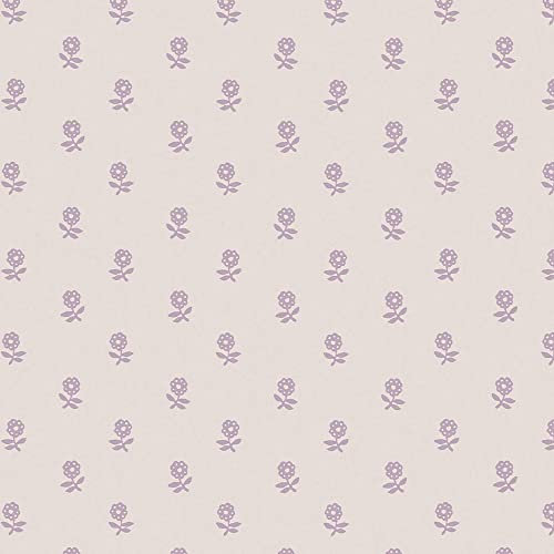 Laura Ashley Papier peint intissé Daisy Lavender 1005 x 52cm Violet