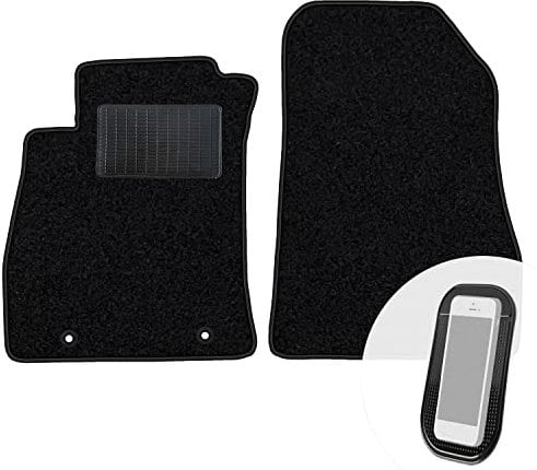 moto-MOLTICO Vorne Fußmatten Auto Velours Autoteppiche Schwarz Automatten Set 2-teilig passend für Nissan Juke 2010-2019