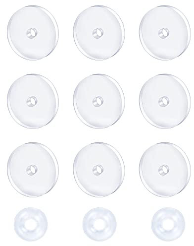 AceFun 12 Stück Klare Disc Anti Wildfleisch Keloid Granulation Silikon Scheiben Pads Flexibel Anti-Hyperplasie Untertasse 1,6mm Stärke Piercing Discs Piercing Accessory