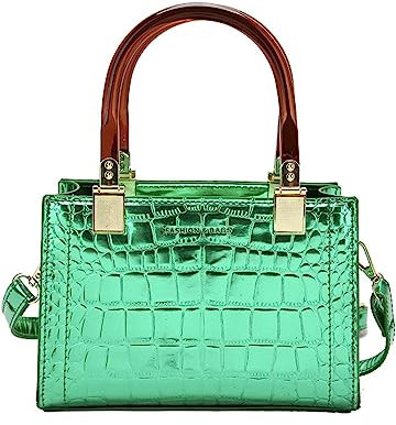 YVLSS Damen Designer Metallic Mini Geldbörsen | Stilvolle Crossbody Taschen für Frauen, modisch und funktional, Grün