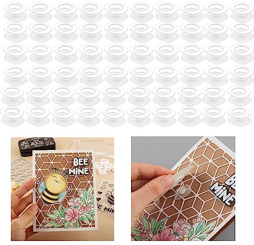 OTCRAFT Mini-Action-Wackel-Set, selbstklebende Federn, kleine Wobbler, für Kartenherstellung, DIY, Scrapbooking, Kunstprojekte, Handarbeit, Scrapbooking, Verzierungen, 90 Stück