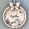 Boule mon premier noël personnalisée en bois, cadeau de noël ou de naissance, souvenir du premier noël de bébé avec prénom et année
