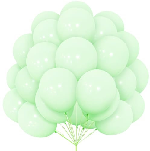 30 Pezzi Palloncini Verdi lattice Verde Pastello Macaron da 12 Pollici per Ragazze Donne Festa di Compleanno Matrimonio Baby Shower Battesimo Nuziale Carnevale Anniversario Fidanzamento Decorazioni