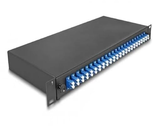 DeLOCK 19? 24 x LC Duplex OS2 1U LWL-Steckdose komplett montiert Spleißfertig Marke