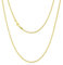 KRKC&CO 2mm Kette Damen Goldkette, Edelstahl Panzerkette mit Diamantschliff, 14K Gold Vergoldet Halskette Cuban Link Chains, Geschenke für Frauen Mädchen Herren Männer Jungs, [Länge 61cm]